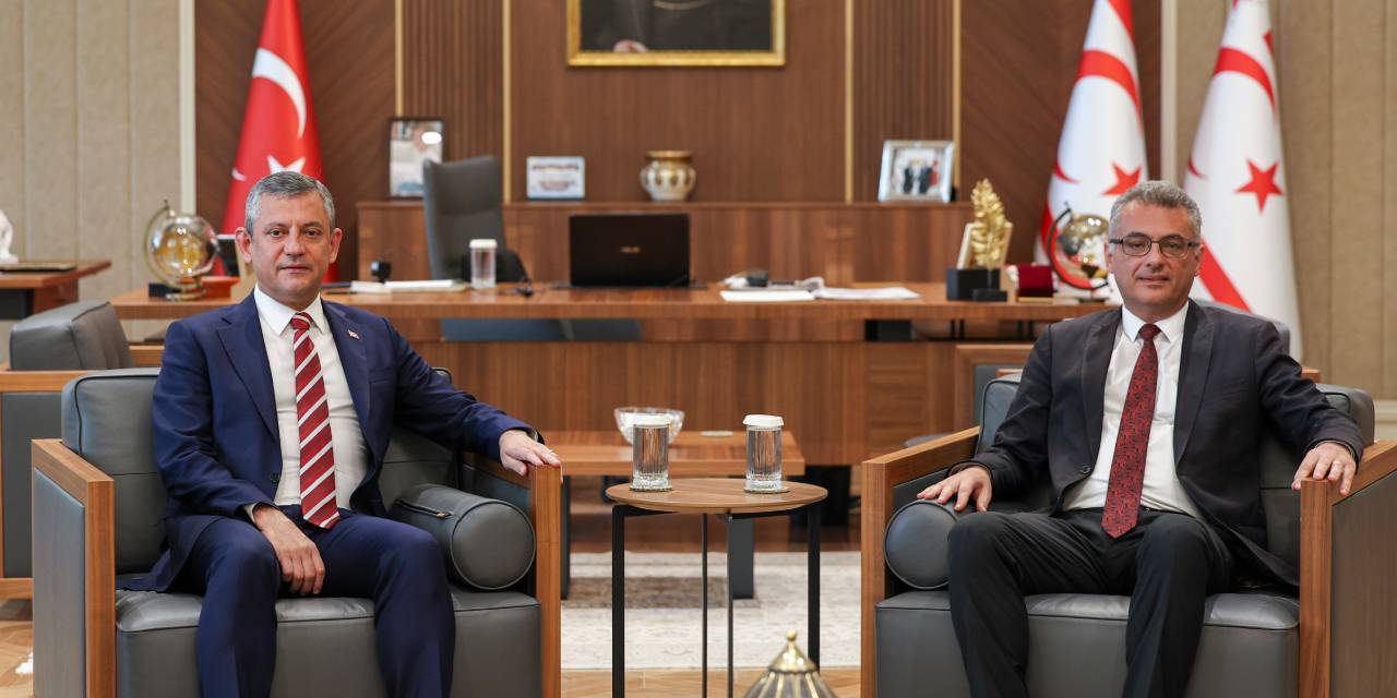 Özgür Özel KKTC Cumhurbaşkanı Tufan Erhürman ile görüştü