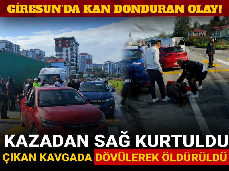 Giresun’da kan donduran olay! Trafik kazasından sonra çıkan kavgada dövülerek öldürüldü
