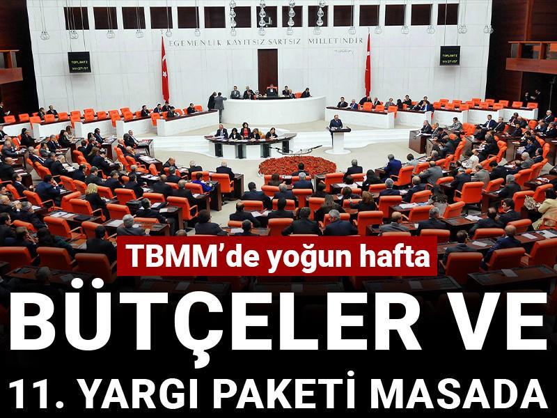 TBMM yoğun hafta: Bütçeler ve 11. Yargı Paketi masada