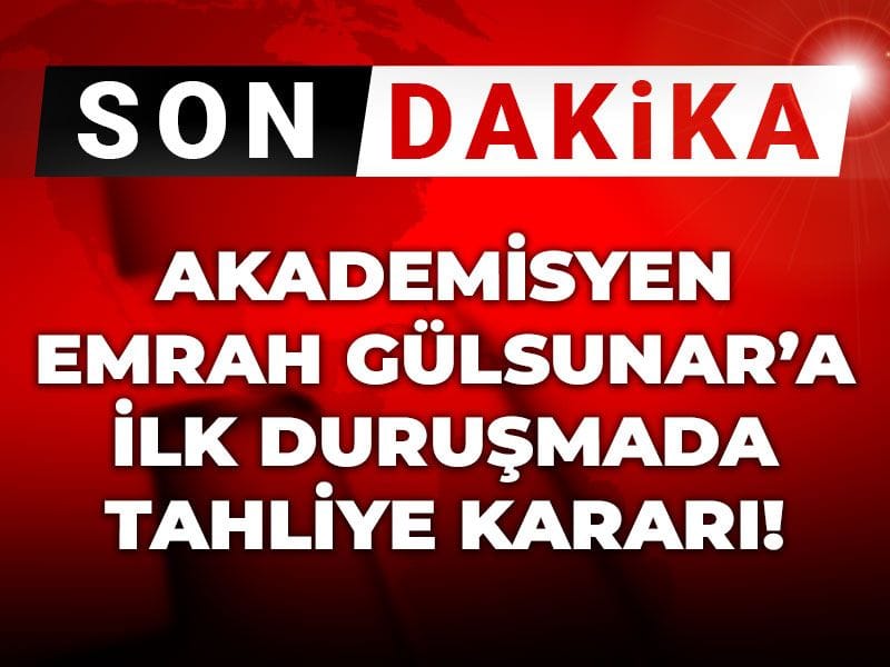 Son dakika | Akademisyen Emrah Gülsunar’a ilk duruşmada tahliye kararı!