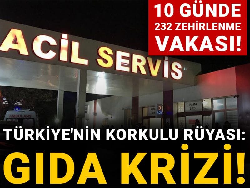 Türkiye'nin korkulu rüyası: Gıda krizi! 10 günde 232 zehirlenme vakası!