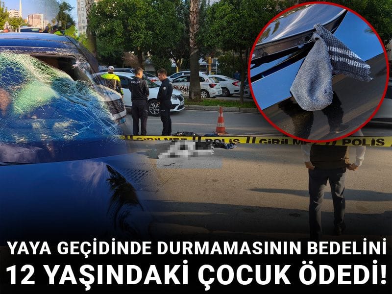 Yaya geçidinde durmamasının bedelini 12 yaşındaki çocuk ödedi!