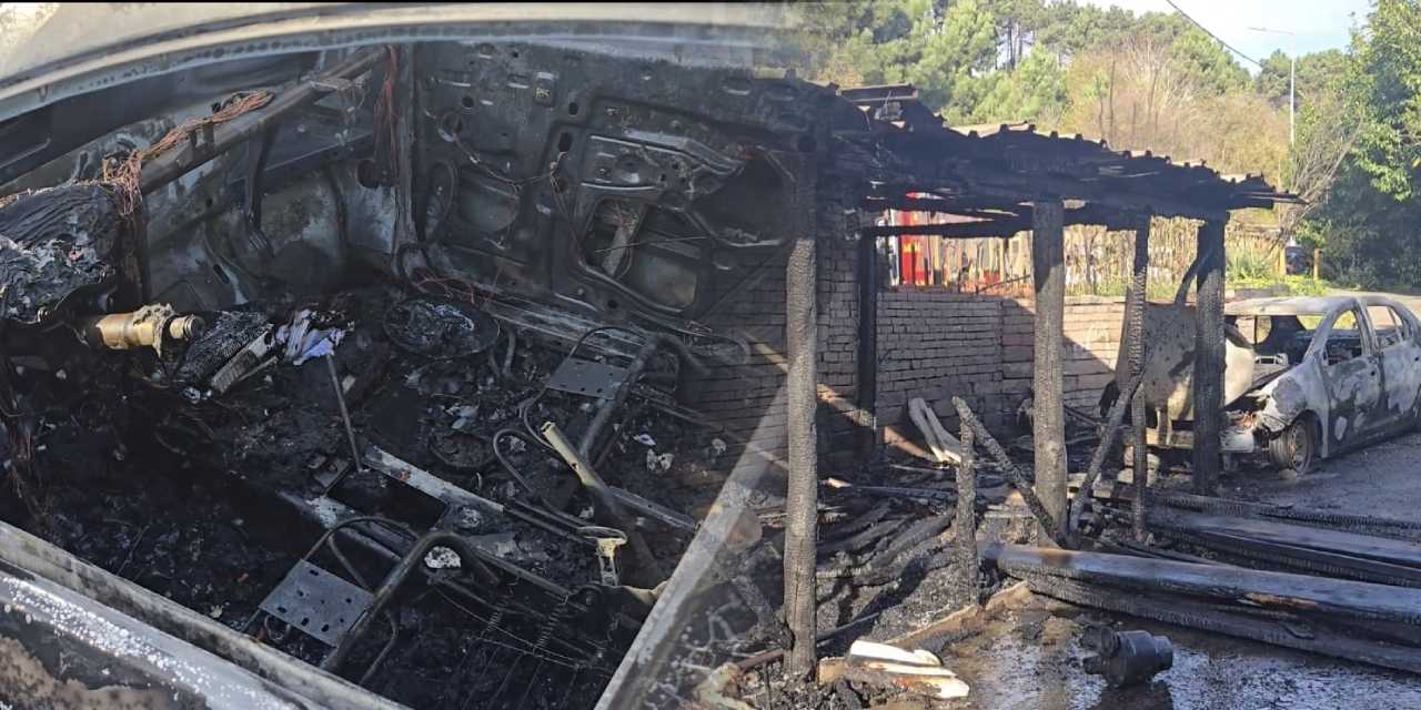 Garajda çıkan yangın otomobile sıçradı!