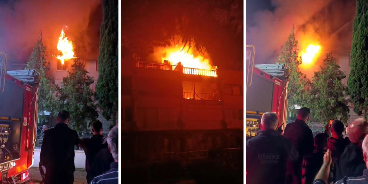 Tekirdağ'da korkutan yangın! 3 katlı bina alev alev yandı