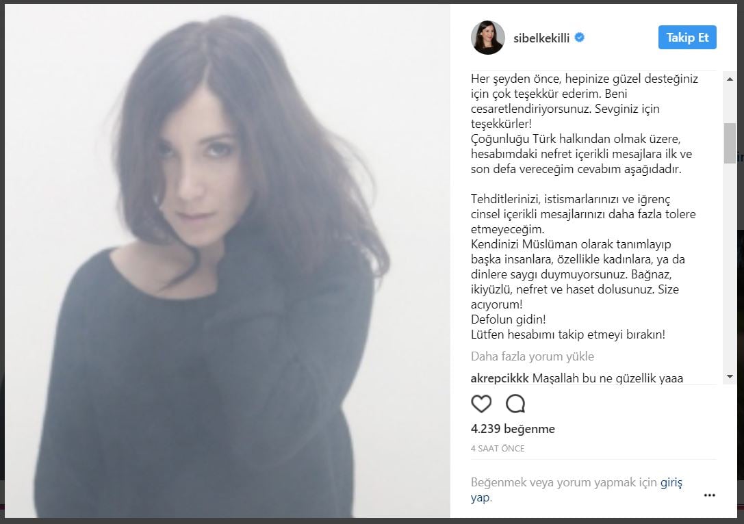 Sibel Kekilli, sosyal medyada aldığı cinsel ve nefret içerikli mesajlara  isyan etti!