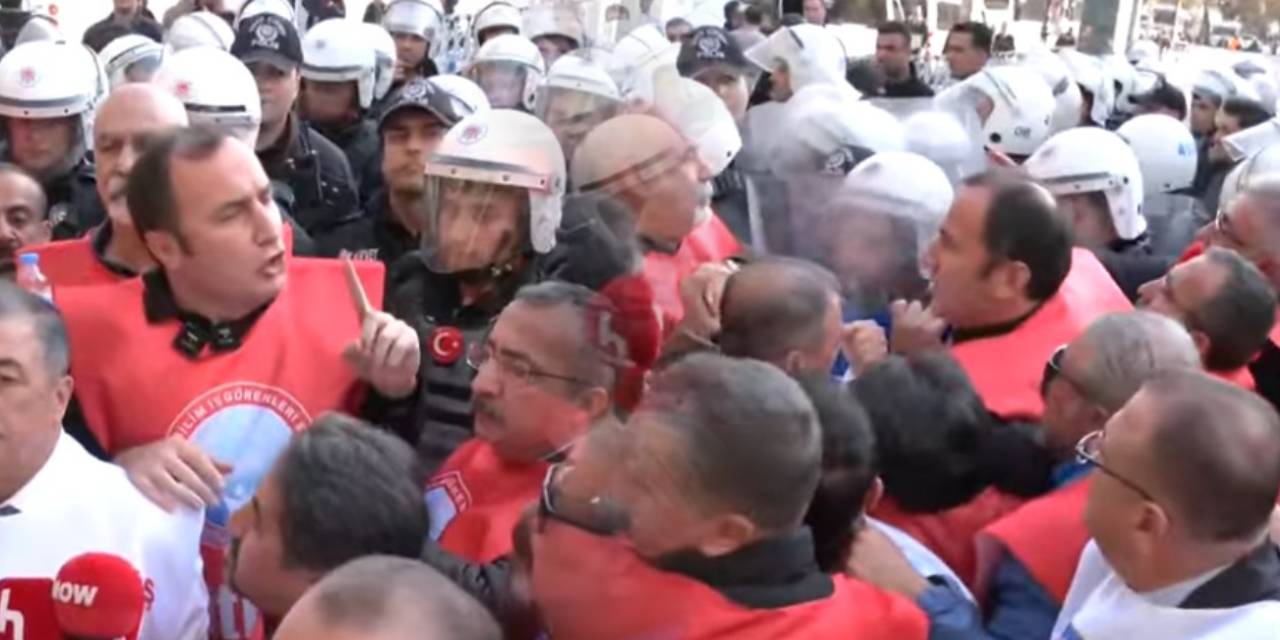 Son dakika | Öğretmenlerin Meclis’e yürüyüşüne polis müdahalesi!