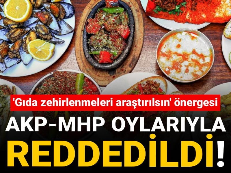 'Gıda zehirlenmeleri araştırılsın' önergesi AKP ve MHP oylarıyla reddedildi