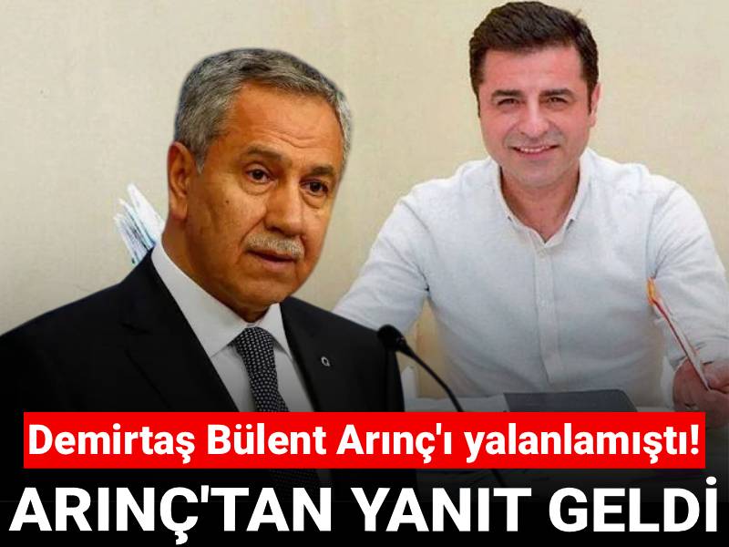 Demirtaş Bülent Arınç'ı yalanlamıştı! Arınç'tan yanıt geldi