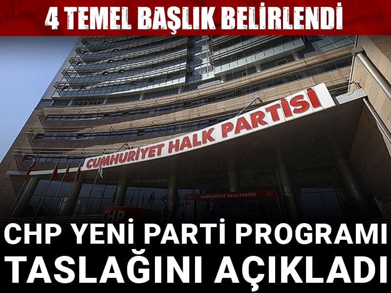 CHP yeni parti programı taslağını açıkladı: 4 temel başlık belirlendi