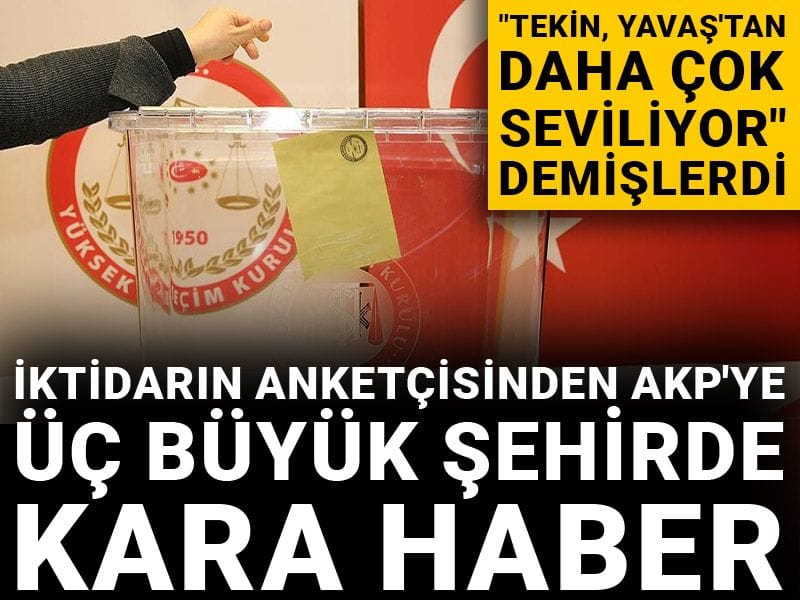İktidarın anketçisinden AKP'ye üç büyük şehirde kara haber! "Gürsel Tekin Mansur Yavaş'tan daha çok seviliyor" demişlerdi