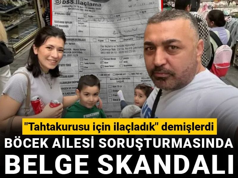 Böcek ailesi soruşturmasında belge skandalı! "Tahtakurusu için ilaçladık" demişlerdi