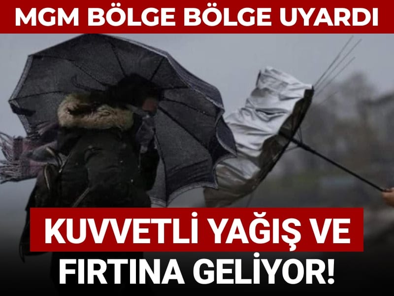 Meteoroloji bölge bölge uyardı: Kuvvetli yağış ve fırtına geliyor!