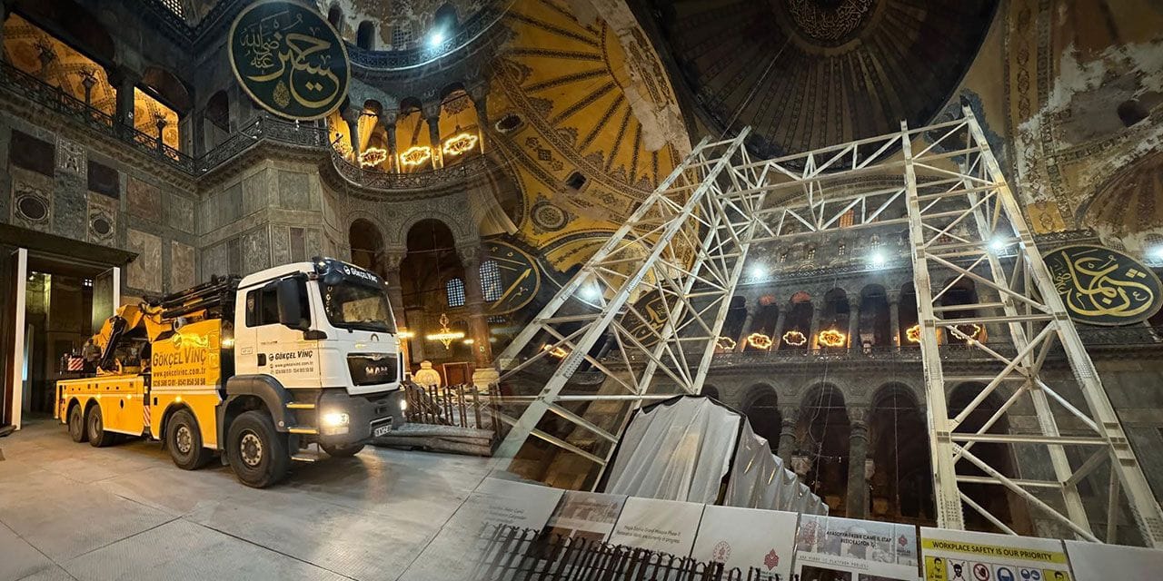 Ayasofya'ya kamyon sokmuşlardı: İhaleyi Erdoğan'ın arkadaşı almış
