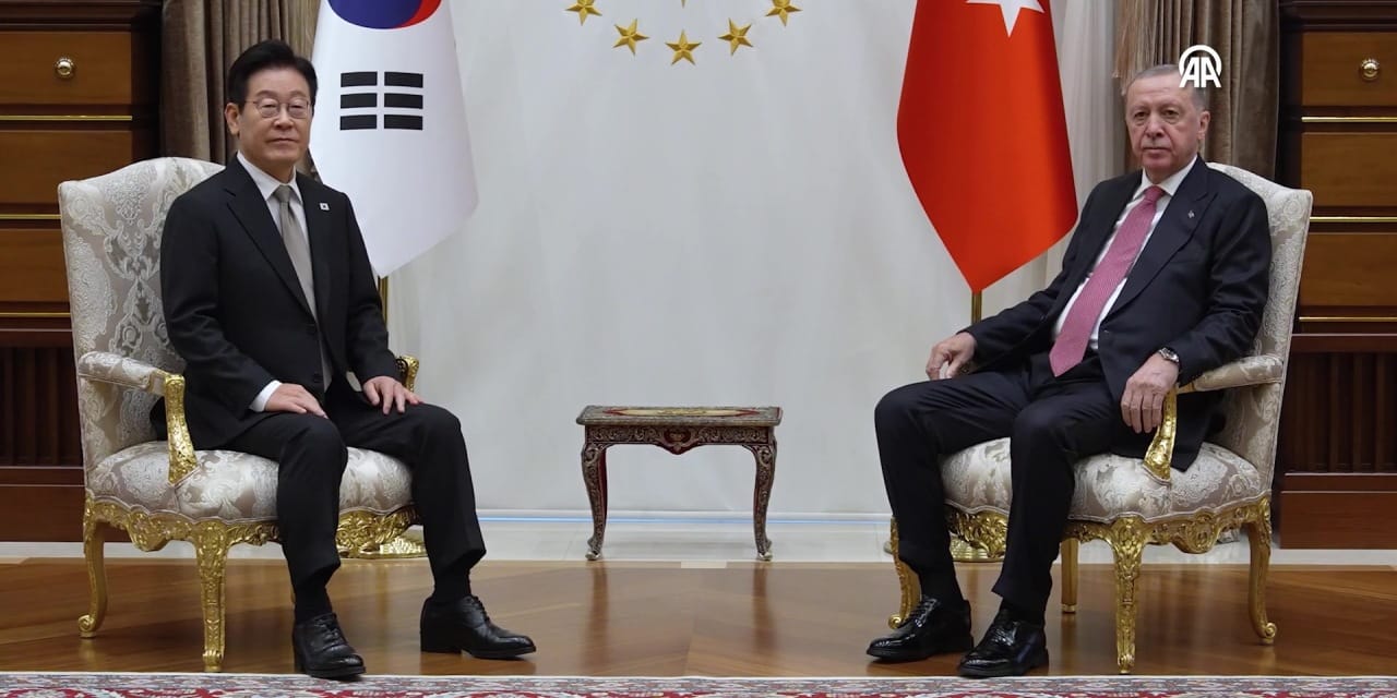 Erdoğan Güney Kore Lideri ile Saray'da bir araya geldi