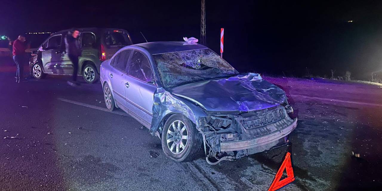 Büyükbaş hayvana çarpan 3 kişi yaralandı