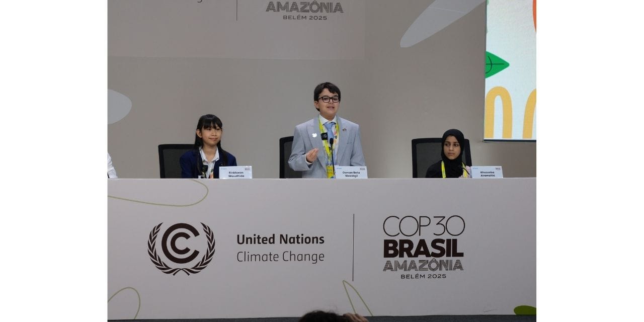 12 yaşındaki Osman Batu Sivaslıgil, COP30 İklim Zirvesi’nde dünya liderlerine hitap etti