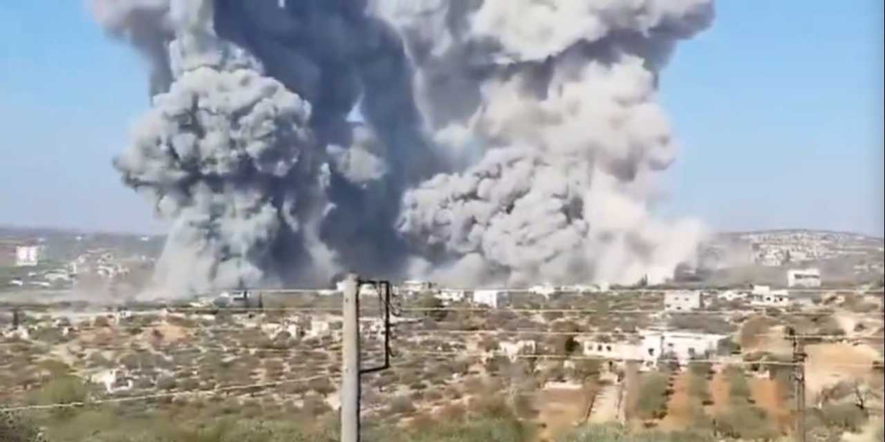 İdlip'te büyük bir patlama meydana geldi