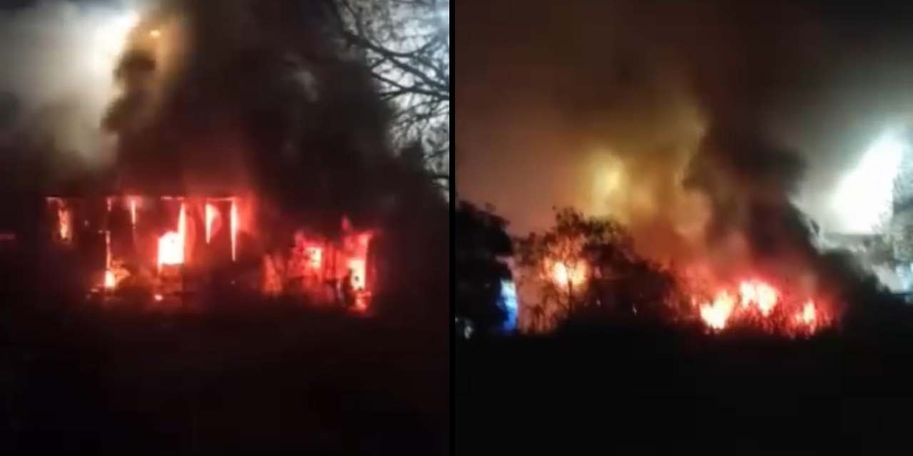 Bursa'da korkutan yangın! Prefabrik alev alev yandı: Söndürmeye çalışan bir kişi yaralandı