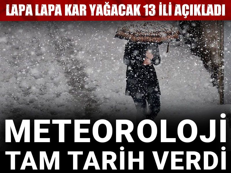 Lapa lapa kar yağacak 13 ili açıkladı: Meteoroloji tam tarih verdi