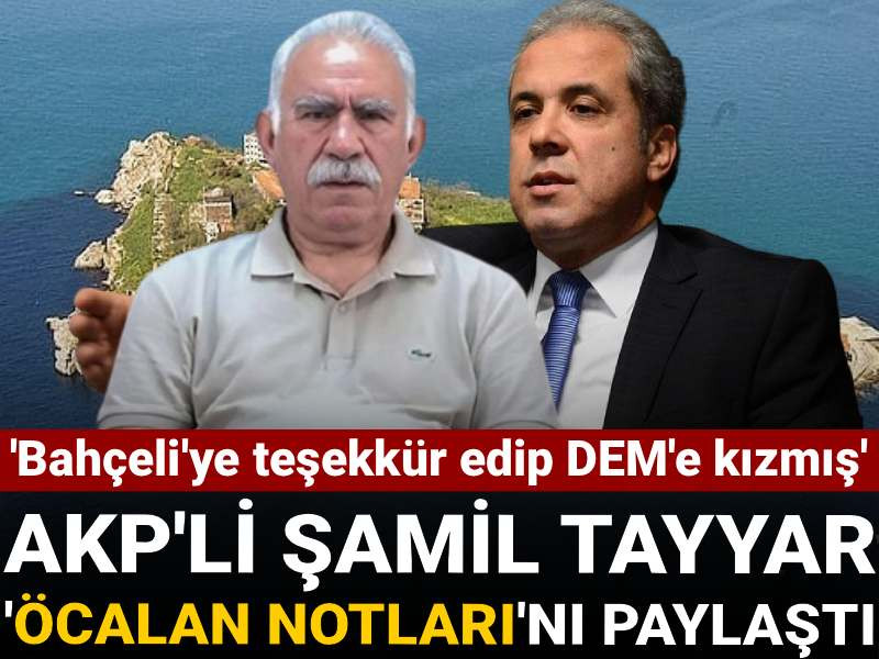 AKP'li Şamil Tayyar 'Öcalan notlarını' paylaştı: Bahçeli'ye teşekkür edip DEM'e kızmış