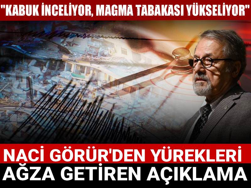 Naci Görür'den yürekleri ağza getiren açıklama: Kabuk inceliyor, magma tabakası yükseliyor