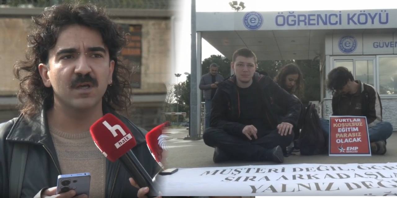 Ege Üniversitesi’nde oturma eylemi! Depremzede öğrencilere: Ya 19 bin lira verin ya da buradan gidin