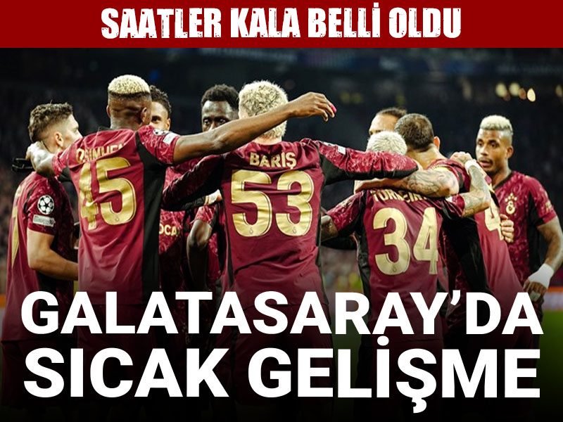 Galatasaray'da derbiye saatler kala belli oldu