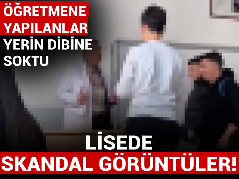 Öğretmene sınıfta yapılanlar izleyeni yerin dibine soktu: Lisede skandal görüntüler!