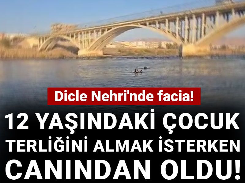 Dicle Nehri'nde facia! 12 yaşındaki çocuk terliğini almak isterken canından oldu!