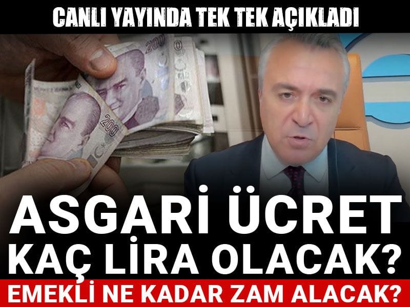 Asgari ücret kaç lira olacak emekli ne kadar zam alacak? Canlı yayında tek tek açıkladı