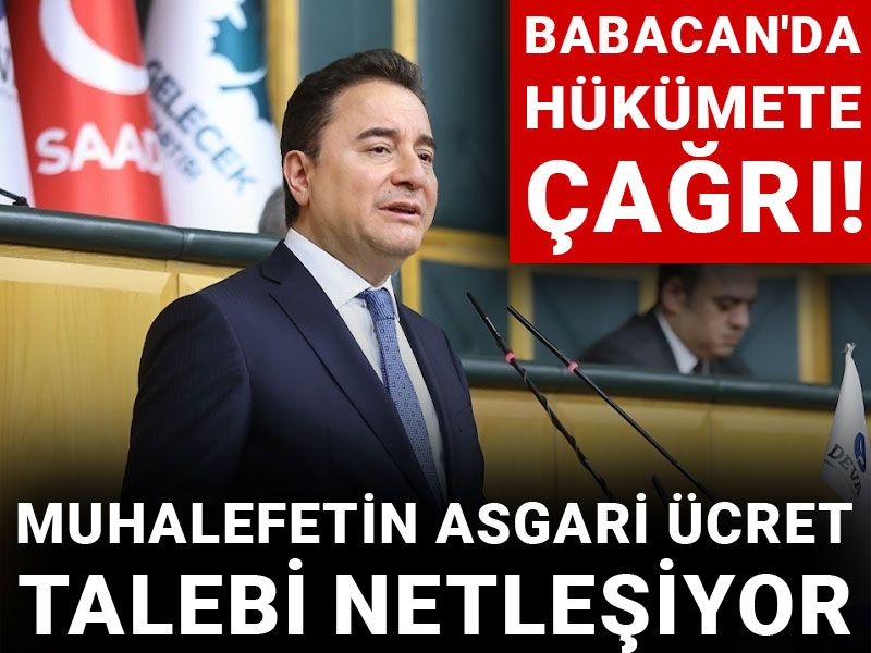Muhalefetin asgari ücret talebi netleşiyor: Babacan'da hükümete çağrı!