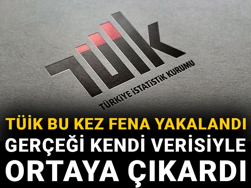 TÜİK bu kez fena yakalandı: Gerçeği kendi verisiyle ortaya çıkardı