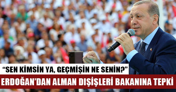 Erdoğan'dan Alman Bakan'a: Sen kimsin, haddini bil!