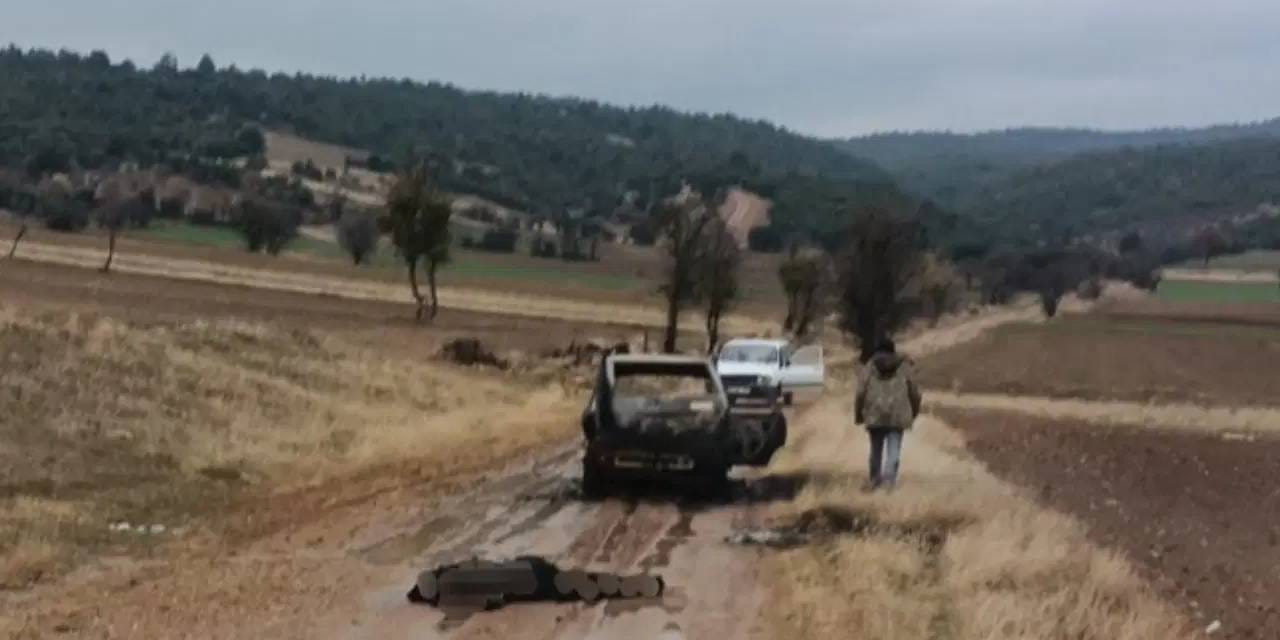 Isparta'da vahşet! Yanan otomobilin yanında başsız erkek cesedi bulundu
