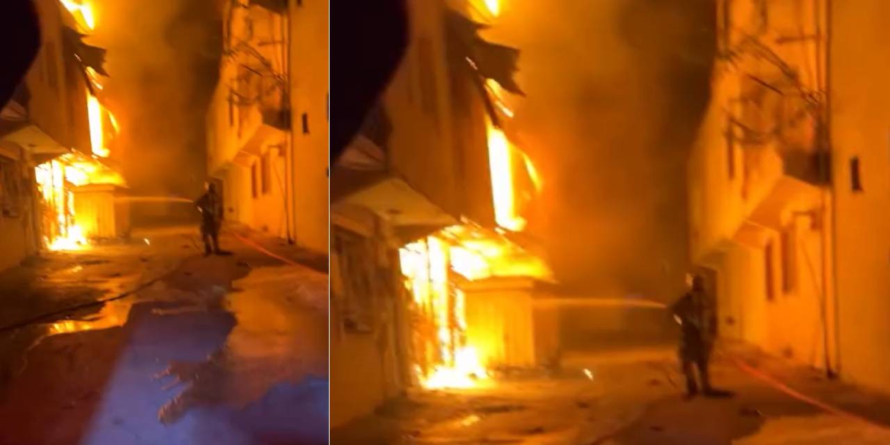 3 katlı binada yangın! Bitişiğindeki 4 katlı binaya sıçradı