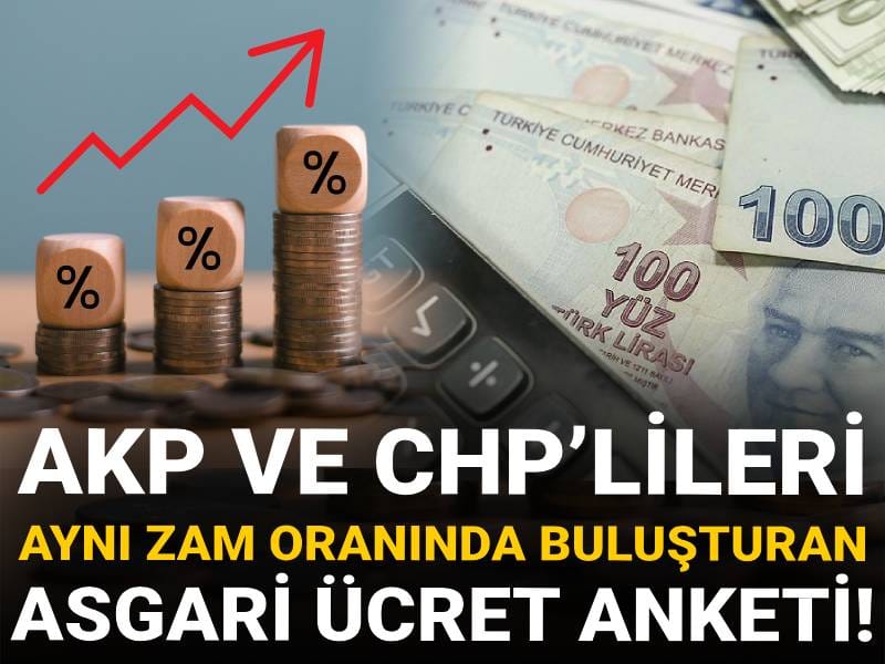 AKP ve CHP’lileri aynı zam oranında buluşturan asgari ücret anketi!