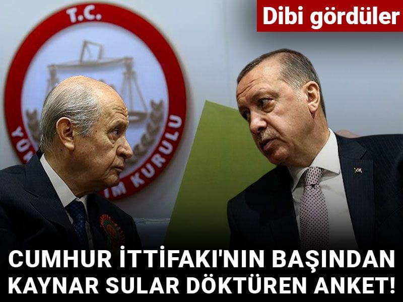 Cumhur İttifakı'nın başından kaynar sular döktüren anket! Dibi gördüler