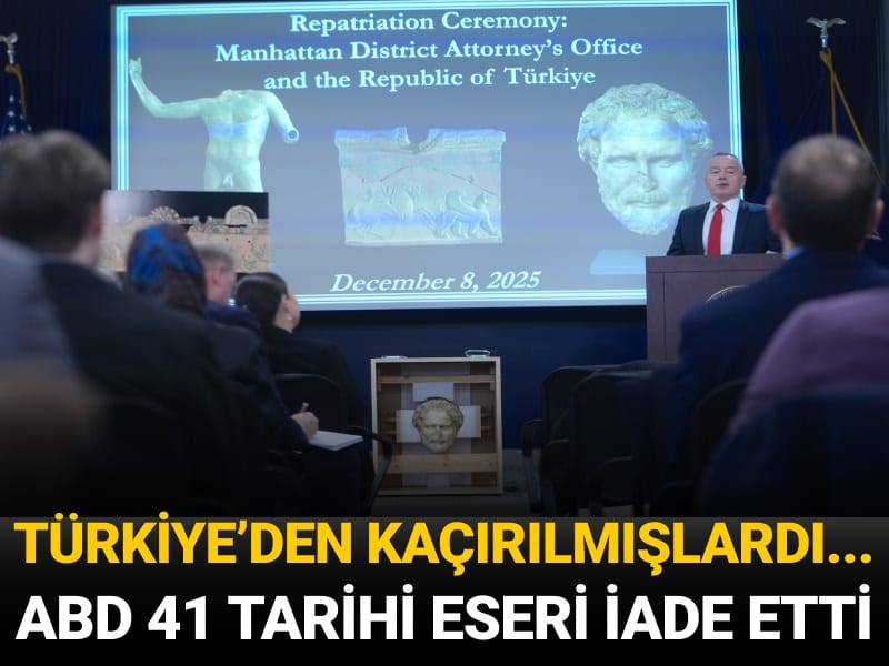 Türkiye’den kaçırılmışlardı... ABD 41 tarihi eseri iade etti