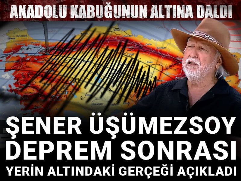 Şener Üşümezsoy deprem sonrası yerin altındaki gerçeği açıkladı: Anadolu kabuğunun altına daldı