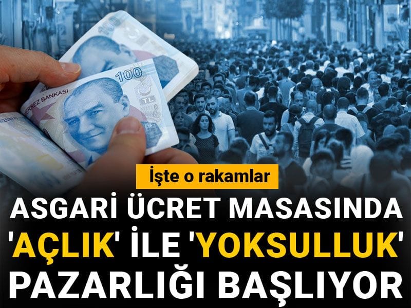 Asgari ücret masasında 'açlık' ile 'yoksulluk' pazarlığı başlıyor: İşte o rakamlar