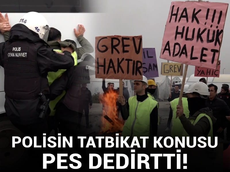 Polisin tatbikat için seçtiği konu pes dedirtti!