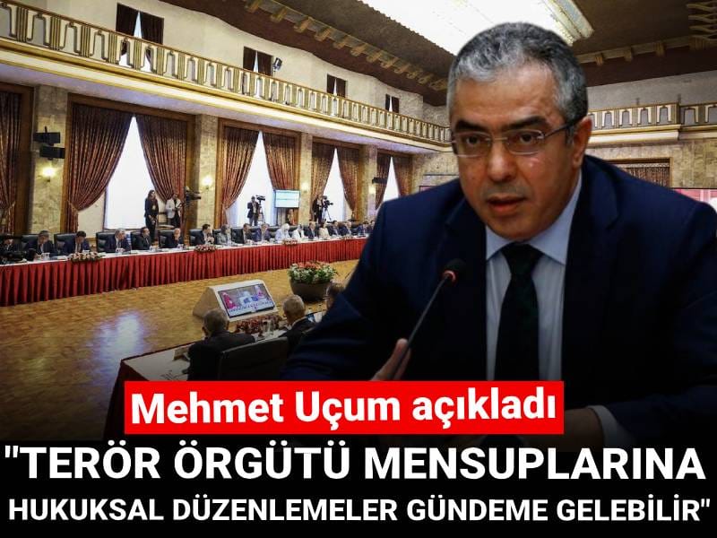 Mehmet Uçum açıkladı: "Terör örgütü mensuplarına hukuksal düzenlemeler gündeme gelebilir"