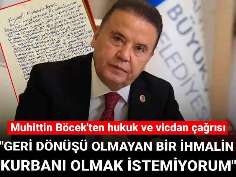 Muhittin Böcek'ten hukuk ve vicdan çağrısı: "Geri dönüşü olmayan bir ihmalin kurbanı olmak istemiyorum"