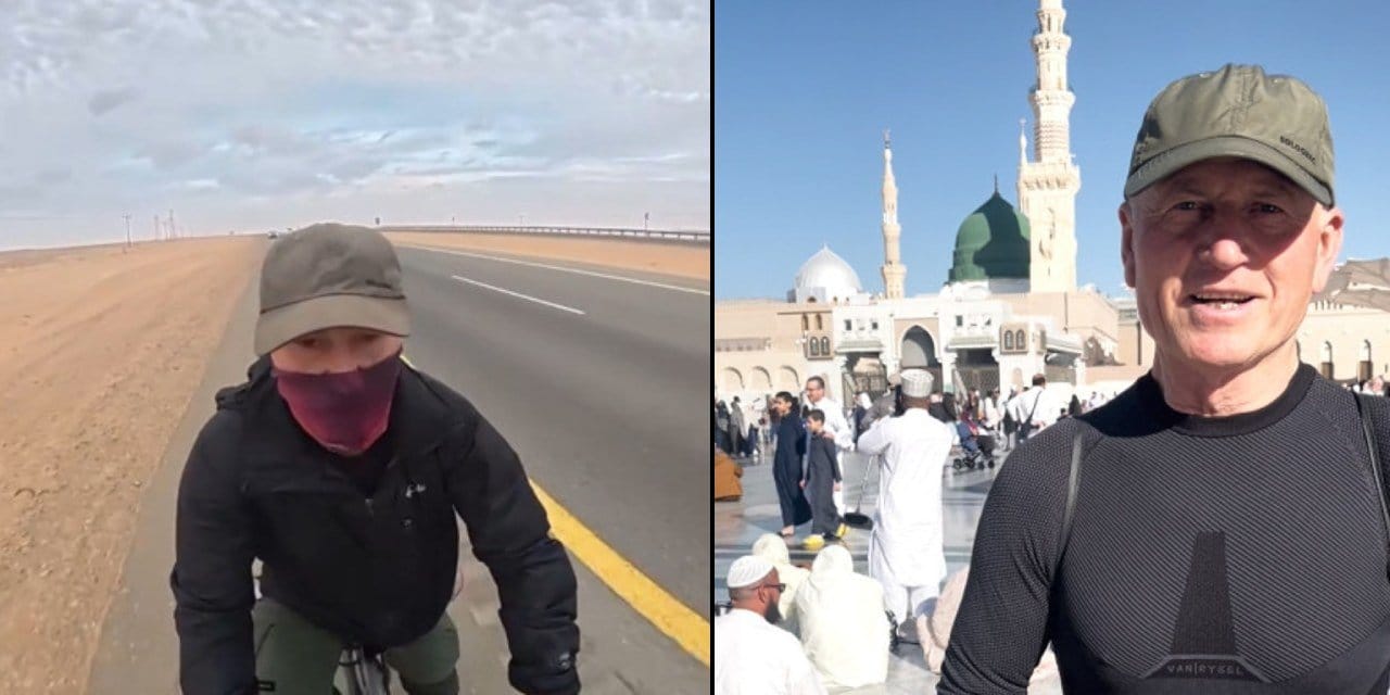 Bisikletle 3 bin 450 km gidip Medine'ye vardı: 68 yaşında rekor yolculuk