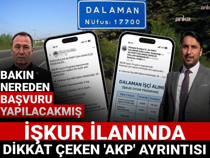 İŞKUR ilanında dikkat çeken 'AKP' ayrıntısı! Bakın başvuru nasıl yapılacakmış