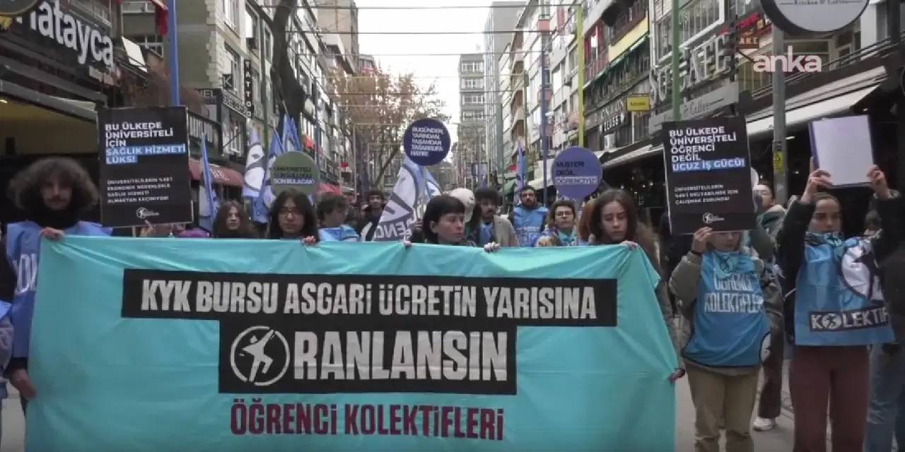 KYK zammı için Meclis' yürümek isteyen öğrencilere müdahale: 10 öğrenci gözaltına alındı