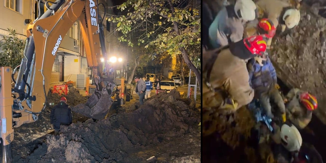 Kanalizasyon çalışmasında facia! Göçükte mahsur kalan işçi son anda kurtarıldı
