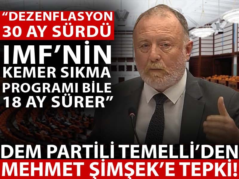 DEM Parti'den Mehmet Şimşek'e IMF örneği: Enflasyonla mücadelede yegane başarınız TÜİK Başkanıdır