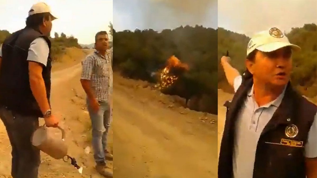 Yangını söndürmek için karşı ateş tekniğini kullanan Orman Bakanlığı görevlisi yanlış anlaşıldı