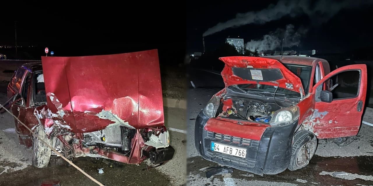 Uşak’ta araçlar birbirine girdi: 2’si çocuk 6 yaralı